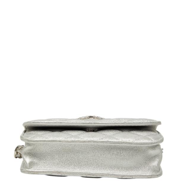 シャネル ミニマトラッセ ココマーク チェーン ショルダーバッグ ポシェット シルバー レザー レディース CHANEL 【中古】_2