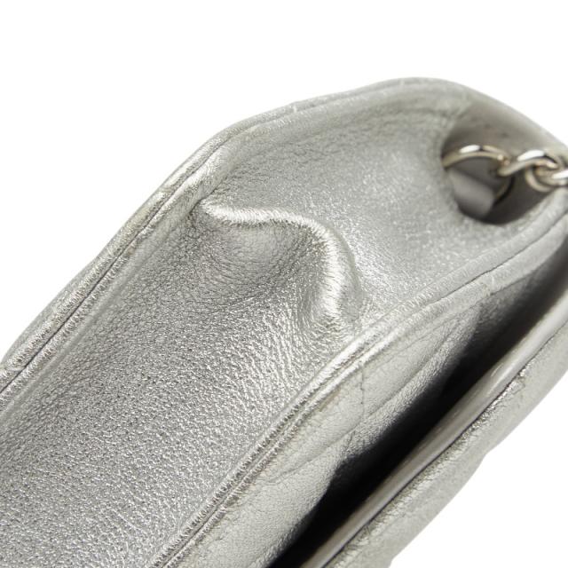 シャネル ミニマトラッセ ココマーク チェーン ショルダーバッグ ポシェット シルバー レザー レディース CHANEL 【中古】_4