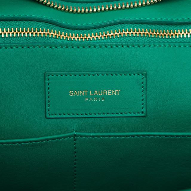 Saint Laurent Yライン ハンドバッグ グリーン YVES SAINT LAURENT 本 