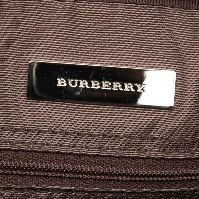 バーバリー ノバチェック ハンドバッグ ボストンバッグ ベージュ ブラウン キャンバス レザー レディース BURBERRY 【中古】_4