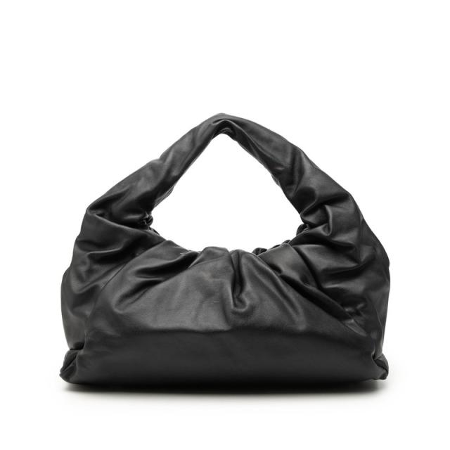 ボッテガヴェネタ ザ ショルダーポーチ ハンドバッグ ブラック レザー レディース BOTTEGAVENETA 【中古】