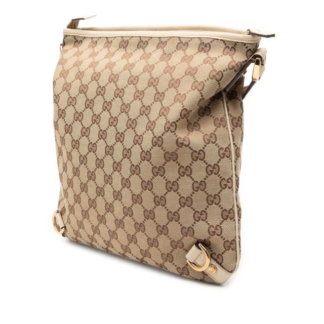 グッチ GGキャンバス アビー 斜め掛け ショルダーバッグ 131326 ブラウン キャンバス レザー レディース GUCCI 【中古】_1