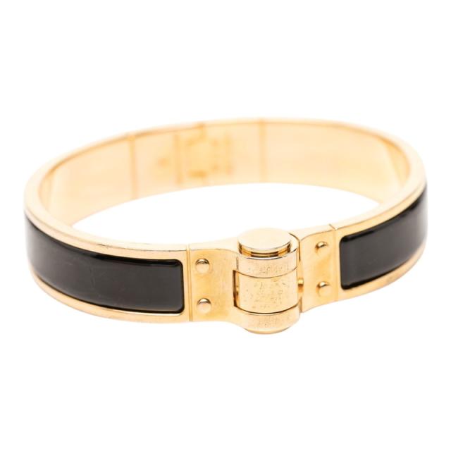 エルメス シャルニエール ブレスレット ゴールド ブラック メッキ レディース HERMES 【中古】 38,870円