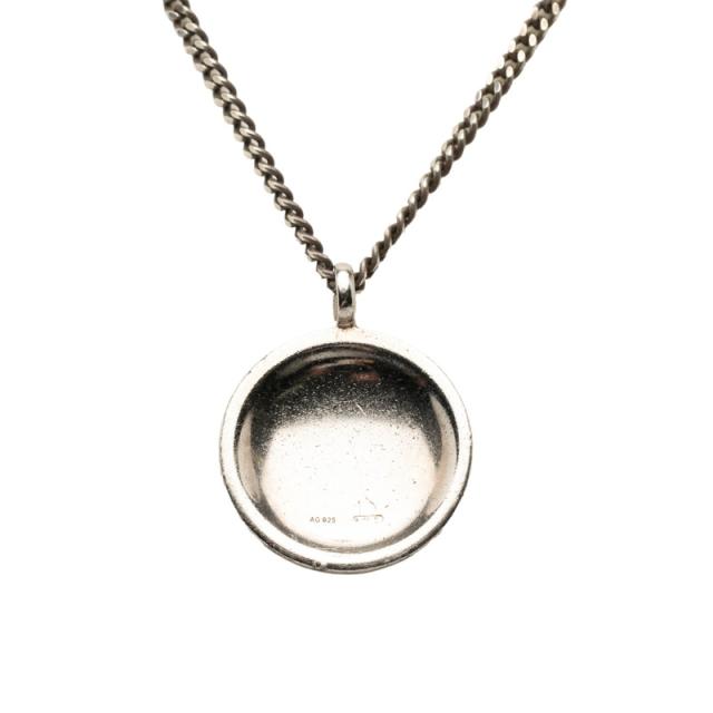 グッチ クレスト ラウンド コイン チェーン ペンダント ネックレス SV925 シルバー レディース GUCCI 【中古】_2