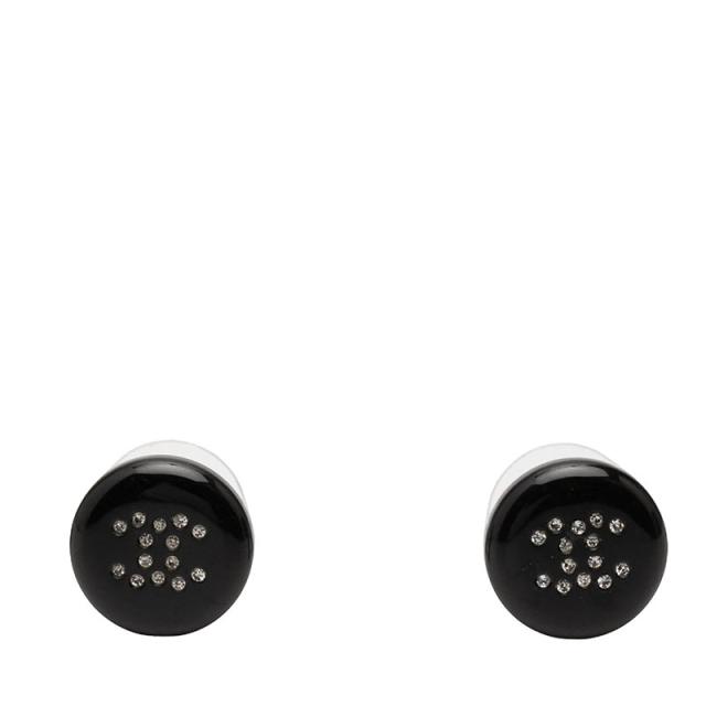 シャネル ココマーク スタッドピアス 00A ブラック プラスチック ラインストーン レディース CHANEL 【中古】