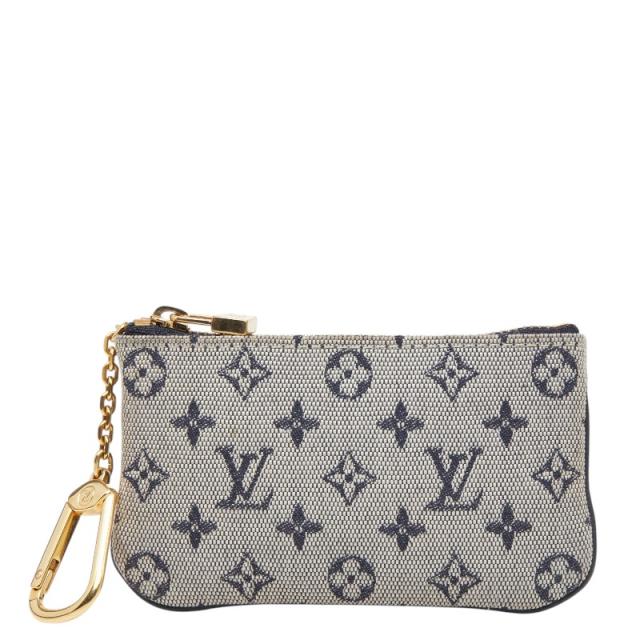 ルイ ヴィトン モノグラム ミニ ポシェット クレ コインケース 小銭入れ M92236 ブルー ネイビー キャンバス LOUIS VUITTON 【中古】