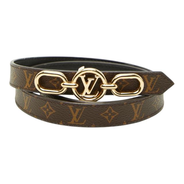 ルイ ヴィトン LV 倶楽部 プライム 20MM バックル胴締め 大きさ 80 32 M0510 赤銅色 PVC レディース LOUIS VUITTON 【中古】