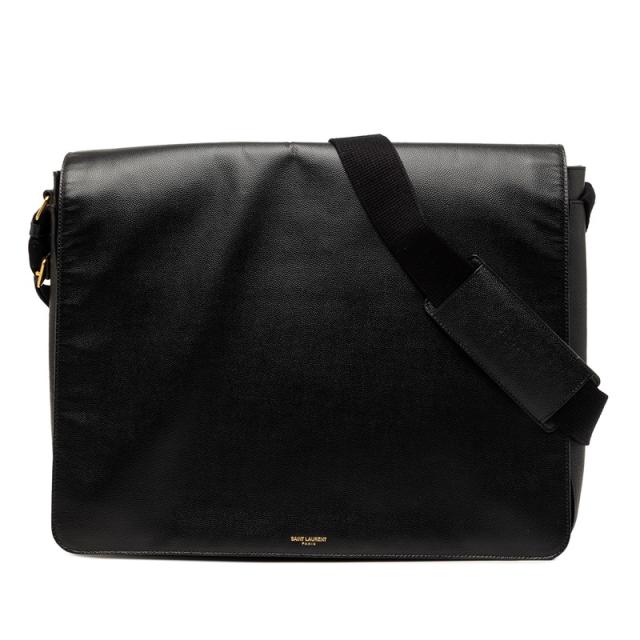 サンローラン ショルダーバッグ 伝達人御徒面子 326859 黒いこと なめし革 メンズ SAINT LAURENT 【中古】