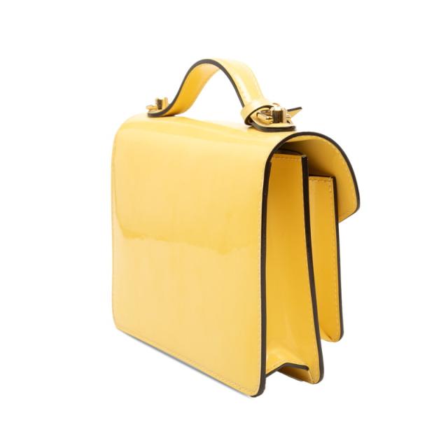 ルイ ヴィトン ヴェルニ モンソーBB ハンドバッグ ショルダーバッグ 2WAY イエロー パテントレザー レディース LOUIS VUITTON 【中古】_1