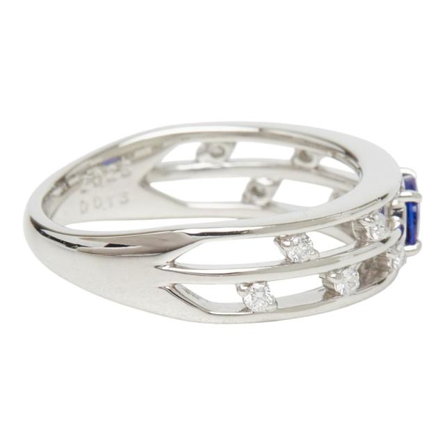 Pt900 プラチナ タンザナイト0.28ct ダイヤ0.13ct リング 指輪 レディース 12.5号 中古_3