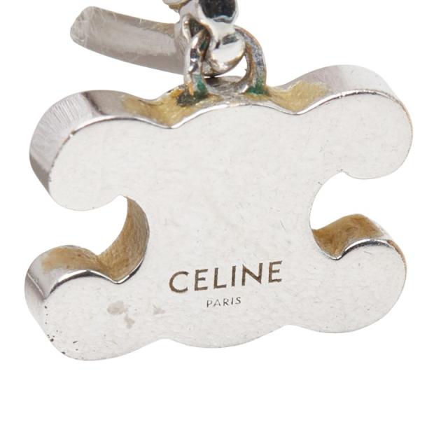 セリーヌ トリオンフ ピアス シルバー メタル ラインストーン レディース CELINE 【中古】_3