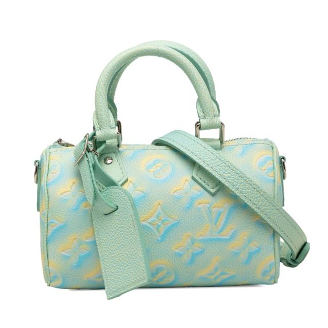 ルイ ヴィトン モノグラム アンプラント ナノスピーディ サマースターダスト ハンドバッグ ショルダー M46092 LOUIS VUITTON 【中古】