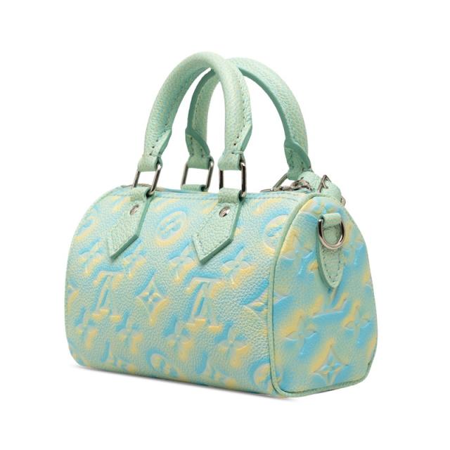 ルイ ヴィトン モノグラム アンプラント ナノスピーディ サマースターダスト ハンドバッグ ショルダー M46092 LOUIS VUITTON 【中古】_1