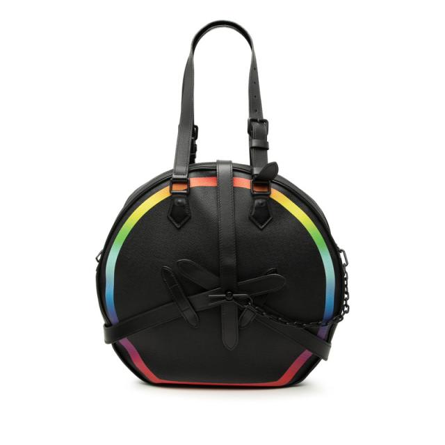 ルイ ヴィトン タイガ レインボー ソフト ハット トランク ハンドバッグ ショルダーバッグ M30335 ブラック LOUIS VUITTON 【中古】