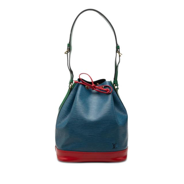 ルイ ヴィトン エピ ノエ トリコロール ショルダーバッグ M44082 トレドブルー ボルネオグリーン LOUIS VUITTON 【中古】