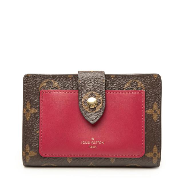 ルイ ヴィトン モノグラム ポルトフォイユ ジュリエット 二つ折り財布  M69433 ブラウン フューシャ PVC レザー LOUIS VUITTON 【中古】