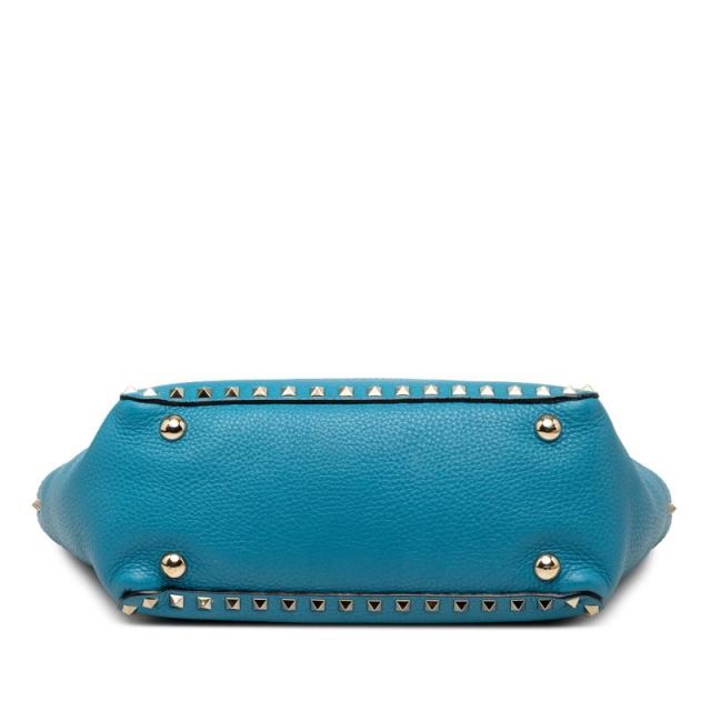 ヴァレンティノ ガラヴァーニ ロックスタッズ ハンドバッグ ショルダーバッグ 2WAY ブルー レザー レディース VALENTINO 【中古】_2