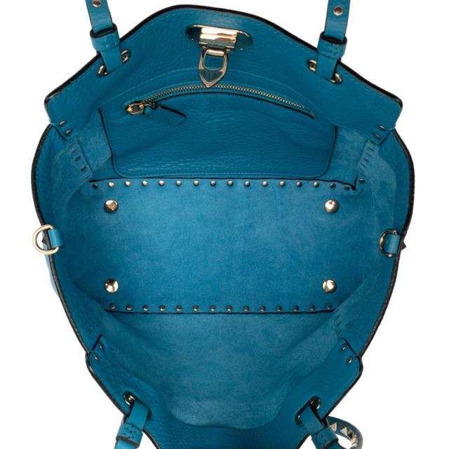 ヴァレンティノ ガラヴァーニ ロックスタッズ ハンドバッグ ショルダーバッグ 2WAY ブルー レザー レディース VALENTINO 【中古】_3