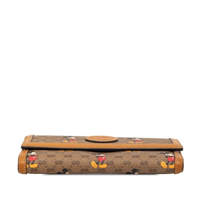 グッチ × ディズニー ミニGGスプリーム ミッキーマウス コンチネンタルウォレット 長財布 602530 ブラウン GUCCI ×DISNEY【中古】_2