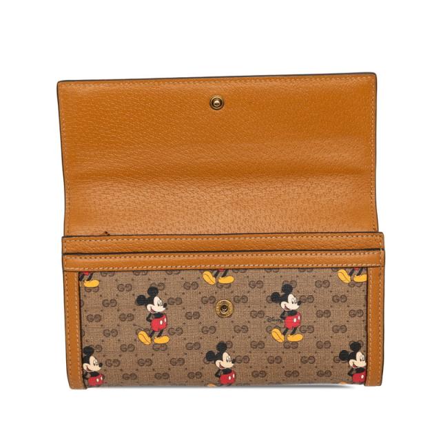 グッチ × ディズニー ミニGGスプリーム ミッキーマウス コンチネンタルウォレット 長財布 602530 ブラウン GUCCI ×DISNEY【中古】_3