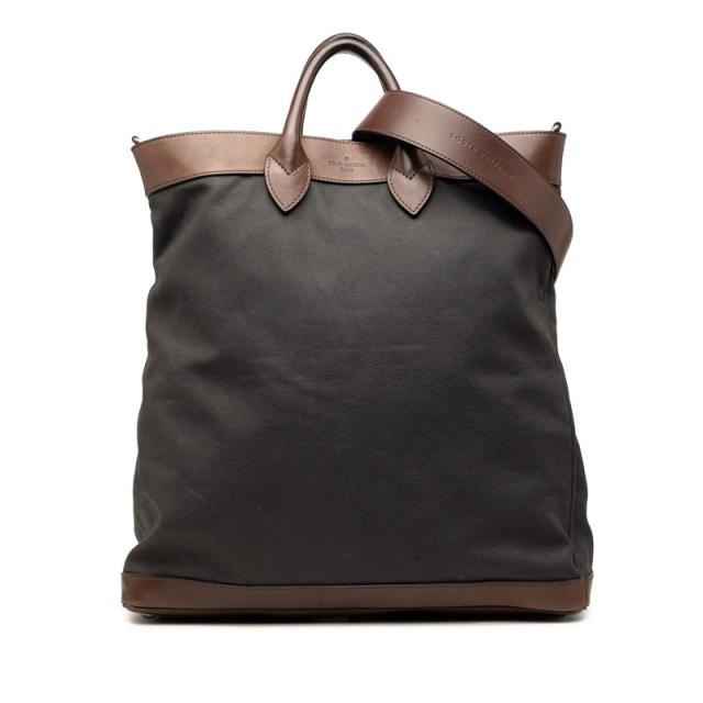 ルイ ヴィトン シャコー トートバッグ ショルダーバッグ 2WAY M93462 グレー ブラウン キャンバス レザー LOUIS VUITTON 【中古】