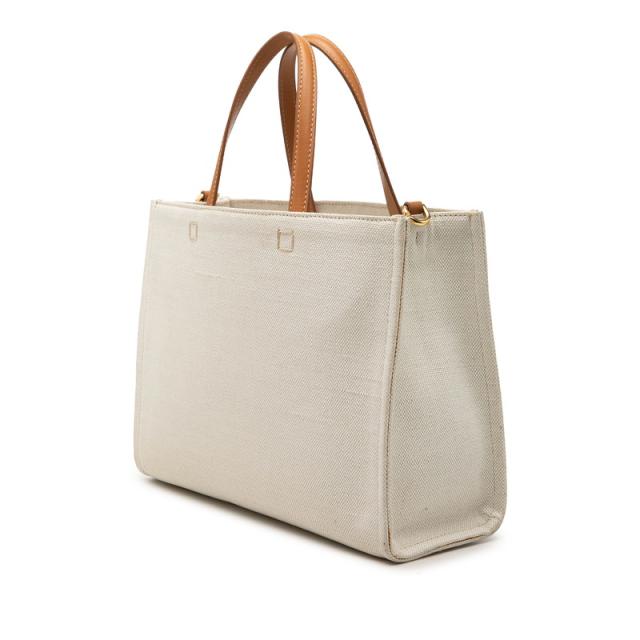 ジバンシー Gトート ハンドバッグ アイボリー ブラウン キャンバス レザー レディース Givenchy 【中古】_1