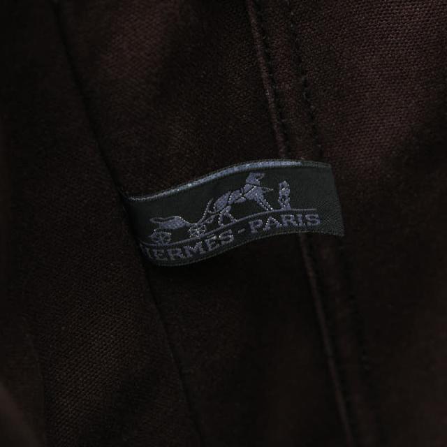 エルメス フールトゥ MM トートバッグ ハンドバッグ ワインレッド ブラック キャンバス レディース HERMES 【中古】_6