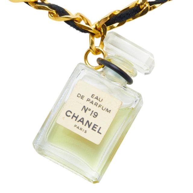 シャネル No.19 パフュームボトル チェーン ペンダント ネックレス ゴールド メッキ プラスチック レディース CHANEL 【中古】_2