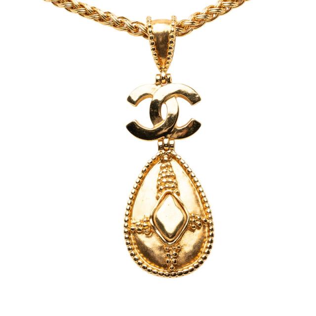 シャネル ヴィンテージ ココマーク ローグ チェーン店首飾り 96A ゴールド メッキ レディース CHANEL 【中古】