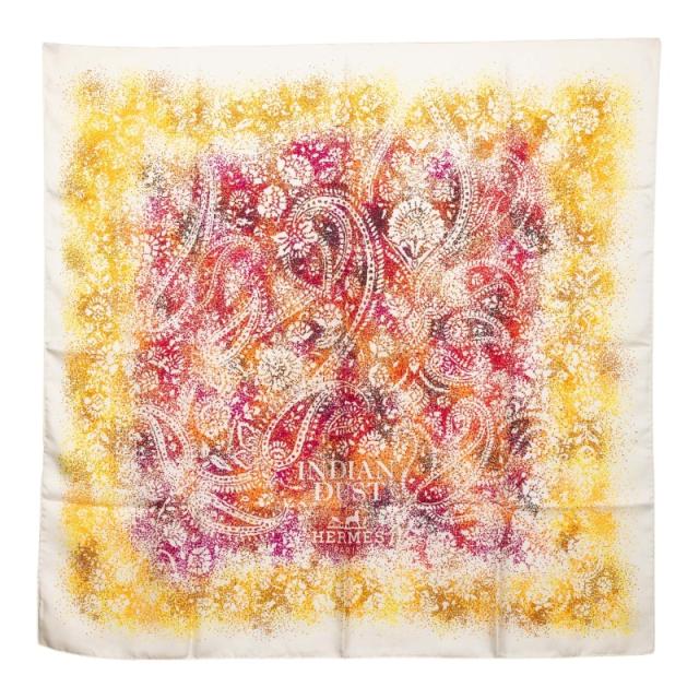 エルメス カレ90 INDIAN DUST インディアンダスト スカーフ ベージュ マルチカラー シルク レディース HERMES 【中古】 33,280円