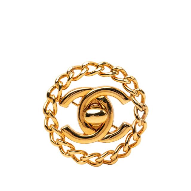 シャネル ココマーク ターンロック チェーン モチーフ ブローチ ゴールド メッキ レディース CHANEL 【中古】 48,360円
