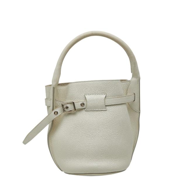 セリーヌ ビッグバッグ バケット ナノ ハンドバッグ ホワイト レザー レディース CELINE 【中古】