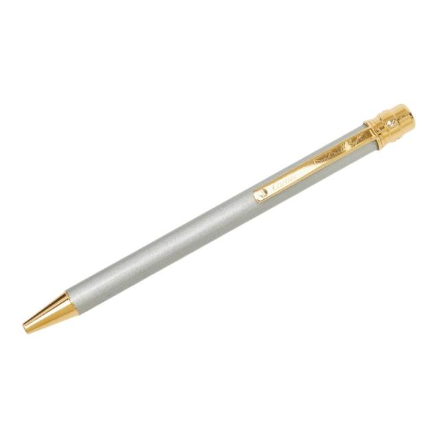 カルティエ サントス ドゥ カルティエ ツイスト 回転式 ボールペン COST0046 ゴールド シルバー メッキ レディース CARTIER 【中古】 21,754円