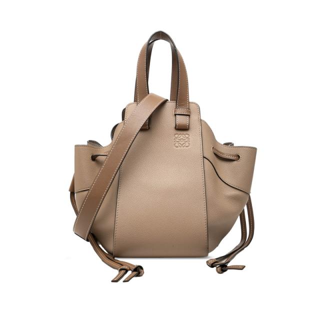 ロエベ ハンモック ドローストリングバッグ ミニ ハンドバッグ ショルダーバッグ 2WAY ブラウン レザー レディース LOEWE 【中古】 73,040円