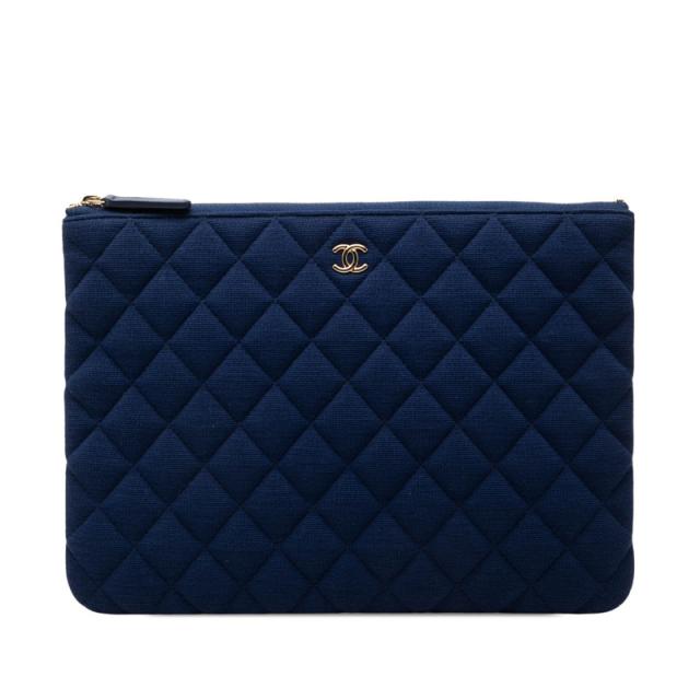 シャネル マトラッセ クラッチバッグ セカンドバッグ ブルー キャンバス レディース CHANEL 【中古】 62,040円