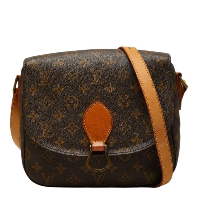 ルイ ヴィトン モノグラム サンクルー GM 斜め掛け ショルダーバッグ M51242 ブラウン PVC レザー レディース LOUIS VUITTON 【中古】