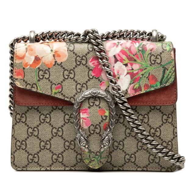グッチ GGブルームス ディオニュソス チェーン ショルダーバッグ 421970 ベージュ ボルドー PVC スウェード レディース GUCCI 【中古】 68,640円