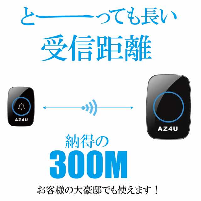 インターホン ドアホン ワイヤレスチャイム チャイム ワイヤレス 玄関 ドアベル 防水 ピンポン 呼び鈴 ベル センサー 介護 無線 防水  カの通販はau PAY マーケット スタート au PAY マーケット－通販サイト