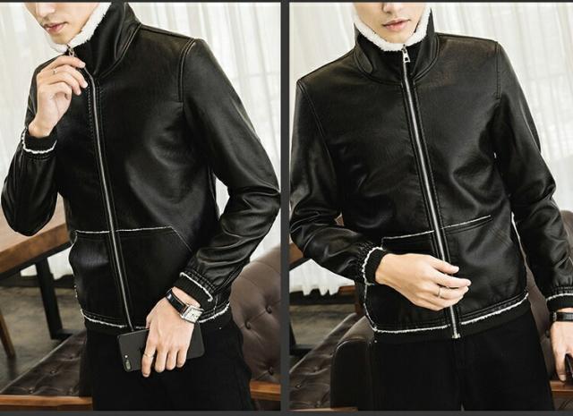 【裏起毛あったかPUブルゾン】PU ジャケット メンズ 裏ボア 裏起毛 ジャケット メンズ アウター ジャンパー コート ブルゾン 防寒 合皮_12