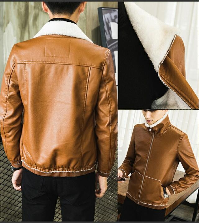 【裏起毛あったかPUブルゾン】PU ジャケット メンズ 裏ボア 裏起毛 ジャケット メンズ アウター ジャンパー コート ブルゾン 防寒 合皮_7
