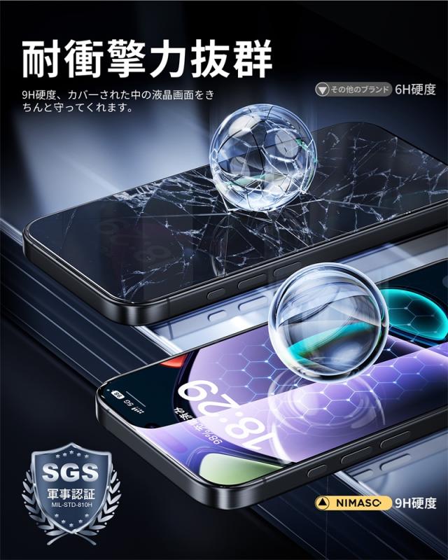 ブルーライトカット・2枚入】iphone16 フィルム NIMASO iphone16