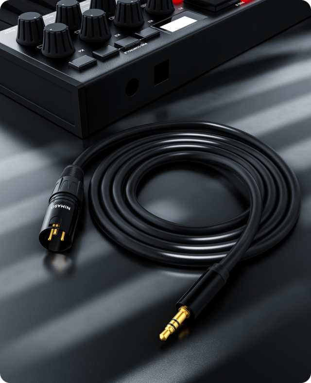 NIMASO 3.5mm (オス) to XLR 変換ケーブル xlr アンバランス接続