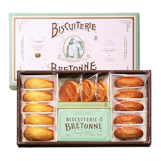 ハロウィン クリスマス お歳暮 ギフト ビスキュイテリエブルトンヌ ブルターニュ クッキー・ガトーアソート 13個+1缶入