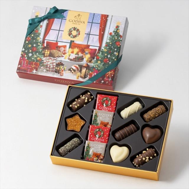 お歳暮 御歳暮 クリスマス ギフト ゴディバ プッシュドノエル アソートメント 13粒入