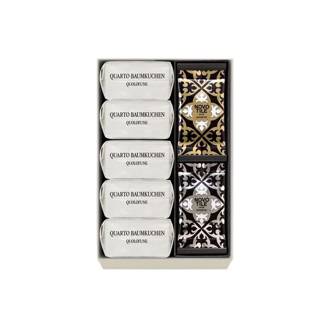 御礼 卒業 卒園 新生活 ギフト 黒船 クアルトバウム5個・ノボタイル12枚 詰合せの通販は 4,577円