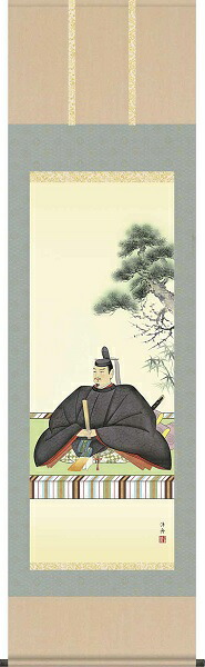 掛軸/慶祝・縁起画/天神/天神/小野洋舟/幸洋会/洛彩緞子本表装/尺五サイズ幅54.5cm/桐箱畳紙収納/表装品質十年保証の通販は 10,764円