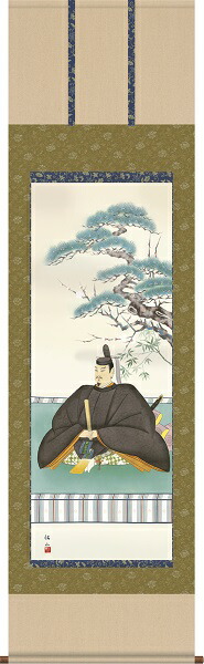 掛軸/慶祝・縁起画/天神/天神/奥居佑山/趣粋会/洛彩緞子本表装/尺五サイズ幅54.5cm/桐箱畳紙収納/表装品質十年保証の通販は 18,800円