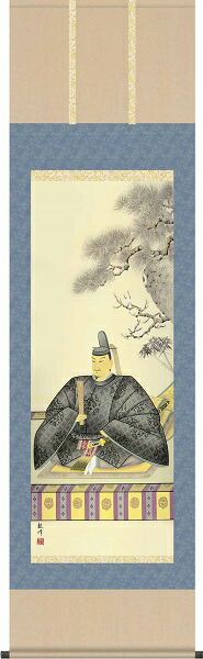 掛軸/慶祝・縁起画/天神/天神/山村観峰/三美会/洛彩緞子本表装/尺五サイズ幅54.5cm/桐箱畳紙収納/表装品質十年保証の通販は 15,500円