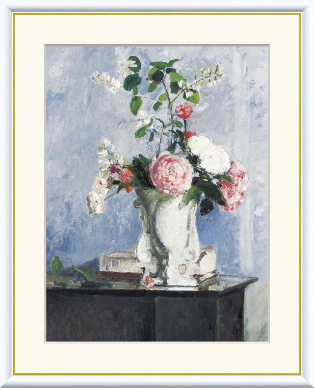 【お得クーポン配布中】 世界の名画 花のブーケ　ピサロ F8　61×49.5cm 手彩仕上 高精細巧芸美術画 インテリア 額入り　額装込　アート　ギフト　巣ごもり　油絵