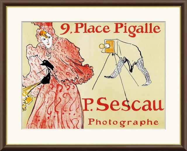 【お得クーポン配布中】 世界の名画 写真家セスコー　ロートレック F8　61×49.5cm 手彩仕上 高精細巧芸美術画 インテリア 額入り　額装込　アート　ギフト　巣ごもり　油絵
